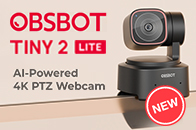 Новая PTZ вебкамера 4K30p/1080p60 с сенсором 1/2" CMOS 48Мп